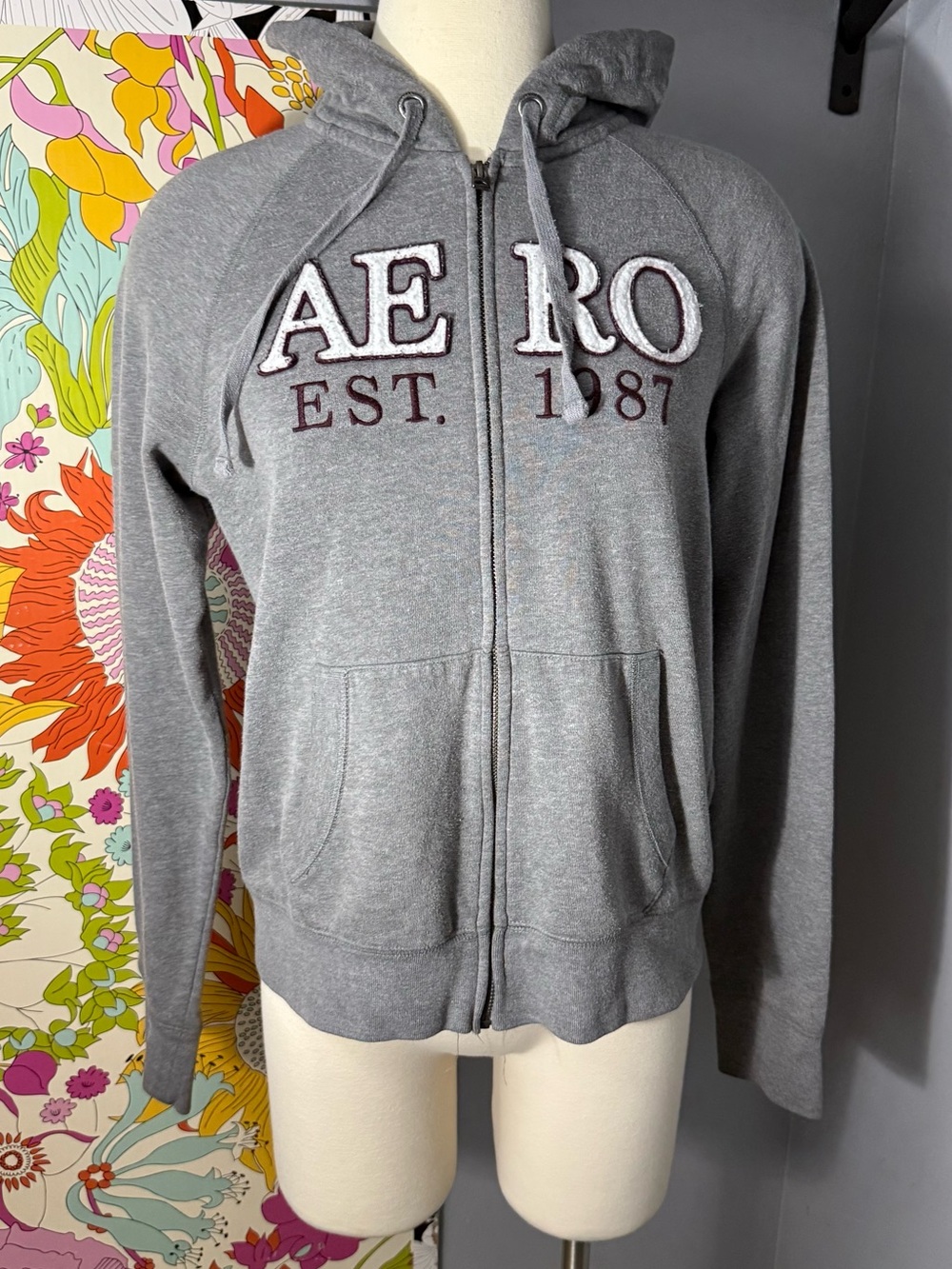 Aéropostale Grey Fleece zip up  - L